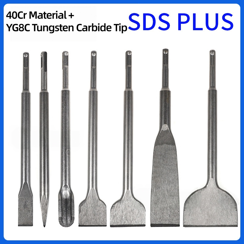 Rotary Hammer Chisel Bit Flat - Conjunto de Cinzéis SDS Plus 250mm