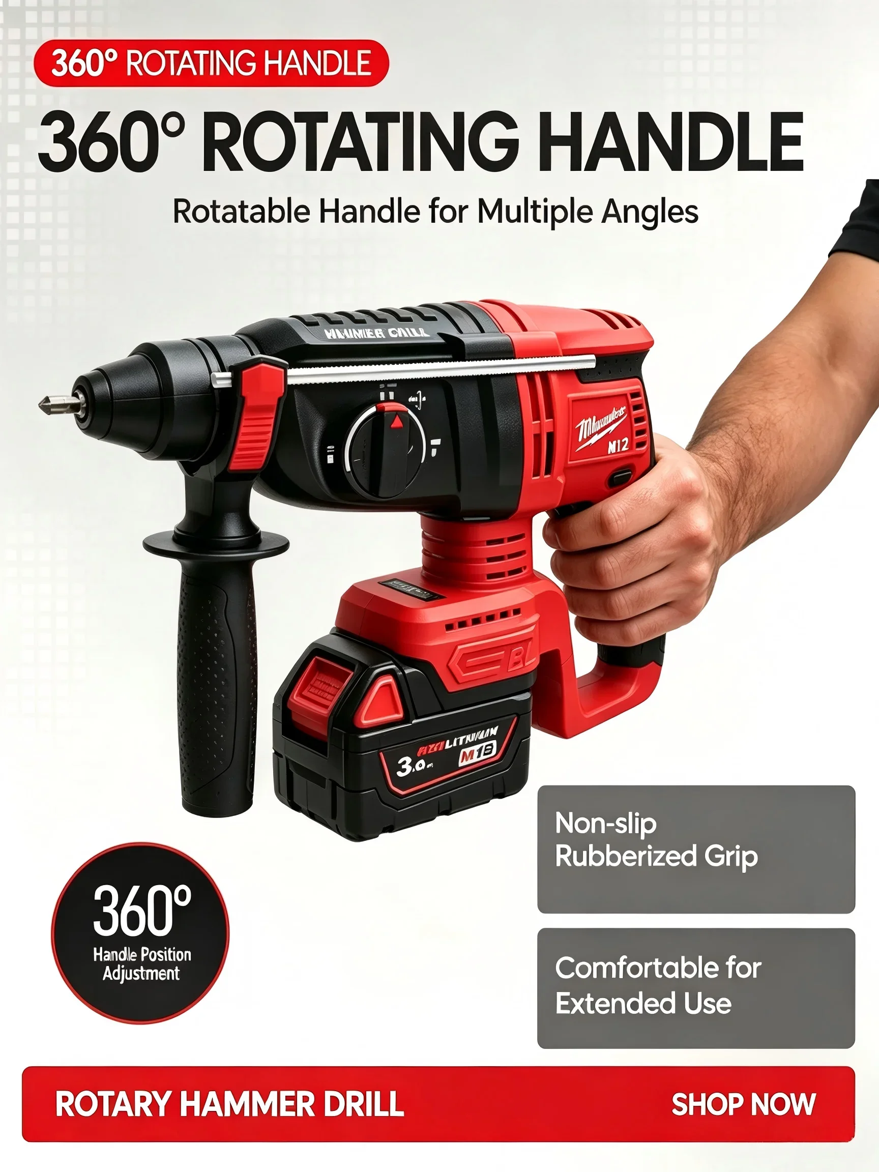 Rotary Hammer Drill 26Mm - Furadeira Rotativa Sem Fio Milwaukee M12