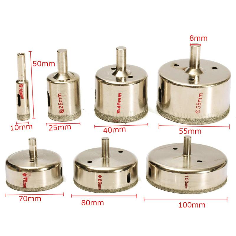 Core Drill Bit Diamond 100Mm - Conjunto de 7 Brocas Diamantadas de