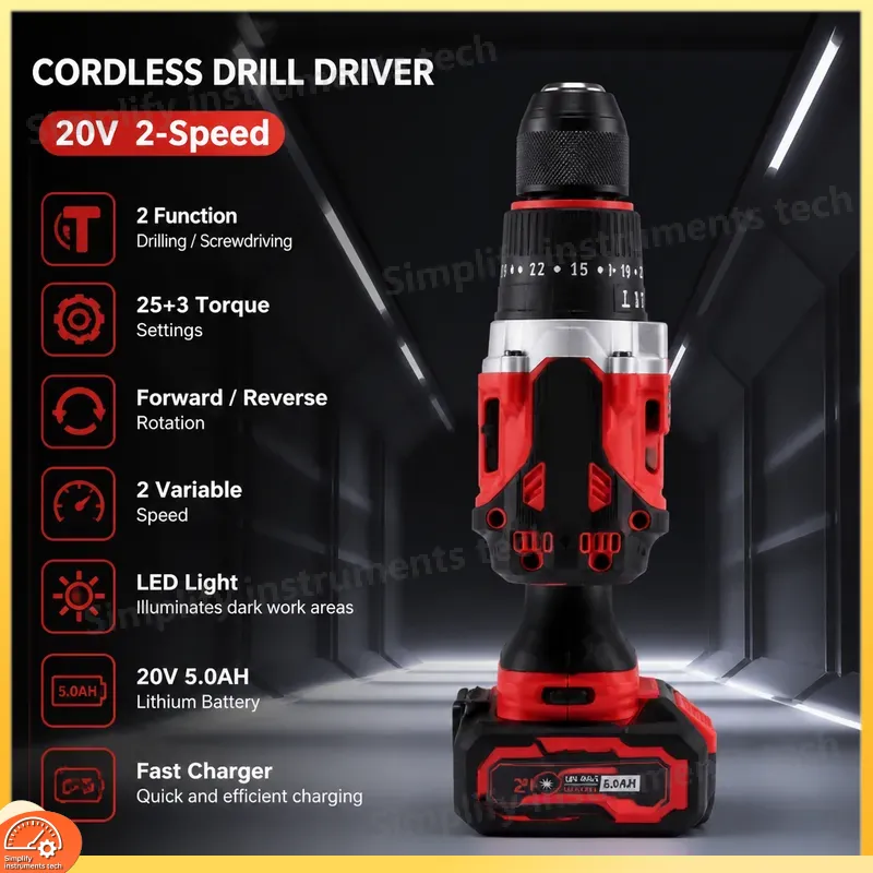 Hammer Drill Concrete 13Mm - Furadeira de Impacto Sem Fio 18V