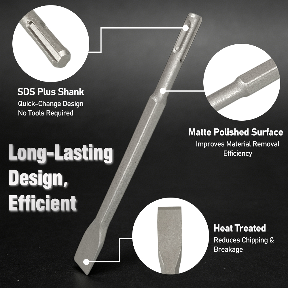 Conjunto de 5 Peças de Cinzéis - Rotary Hammer Chisel Bit Flat avaliação e preço