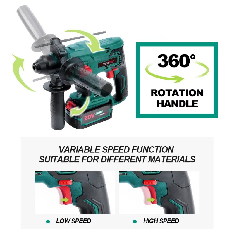 Martelo Rotativo Sem Fio 20V c - Cordless Rotary Hammer 20V Brushless avaliação e preço