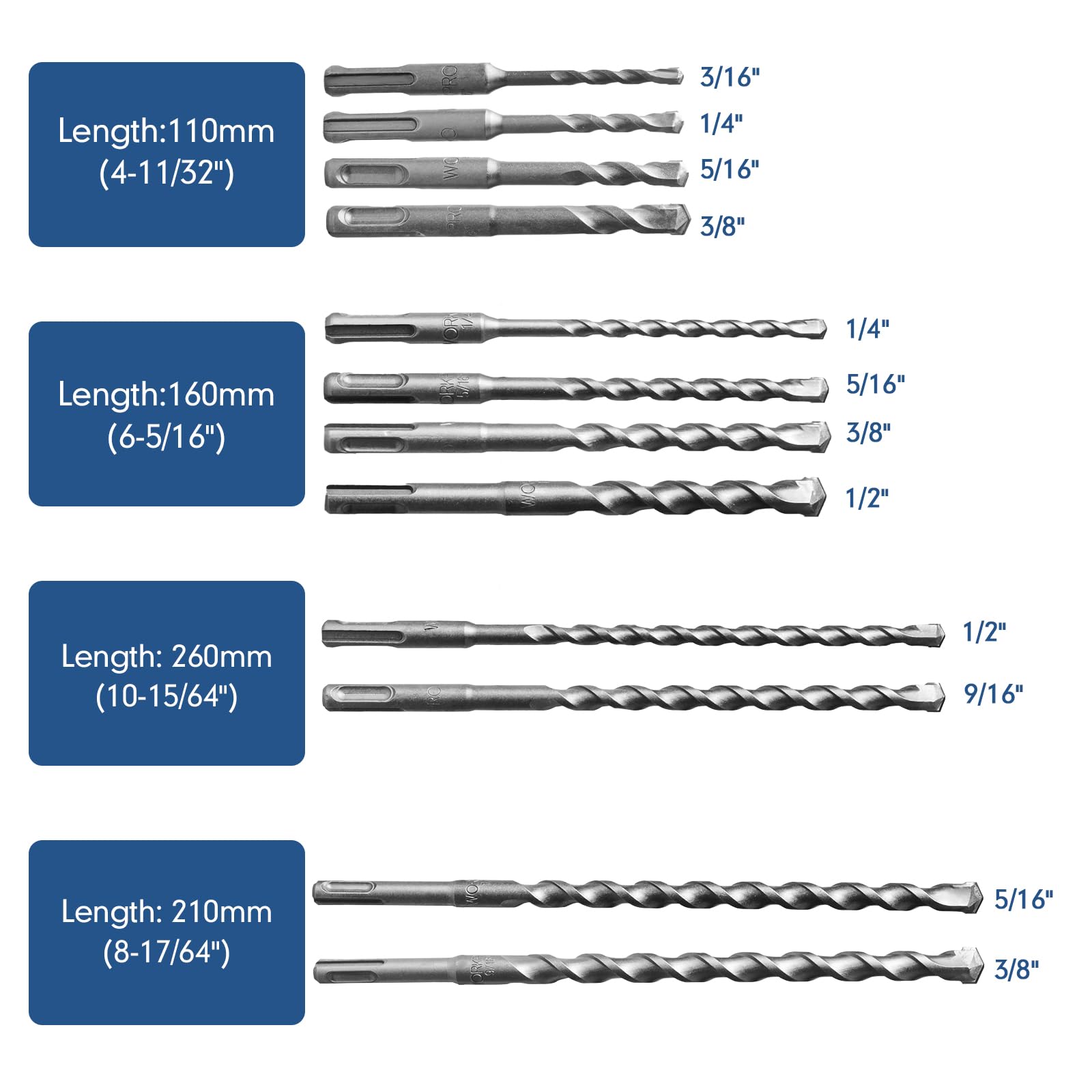 17 peças sds-plus brocas de ma - Sds Plus Drill Bit Set 17Pcs avaliação e preço