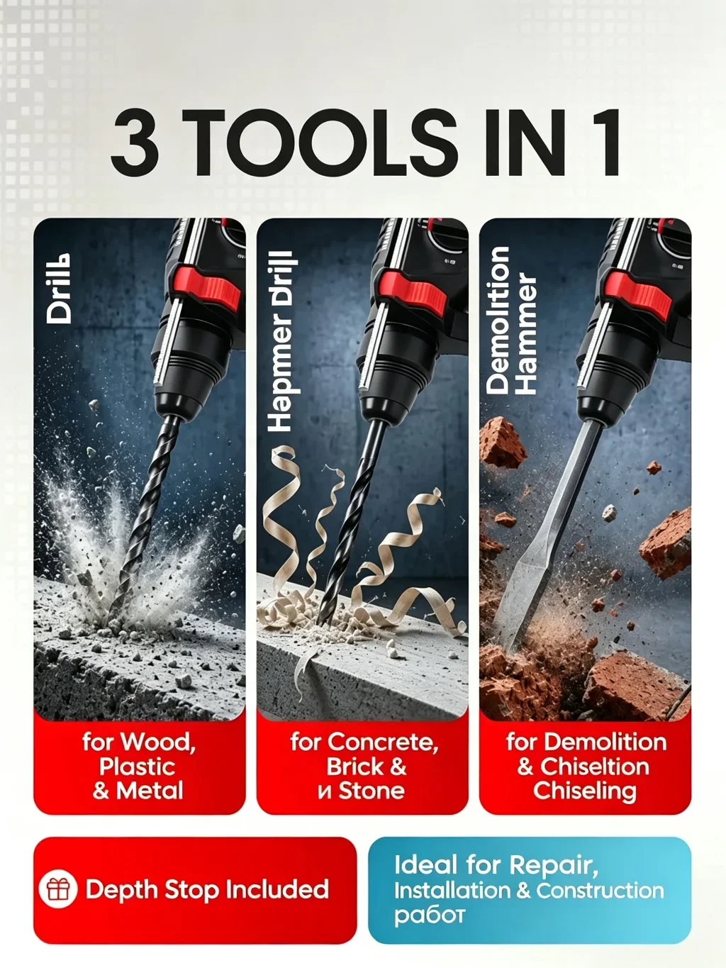 Furadeira Rotativa Sem Fio Mil - Rotary Hammer Drill 26Mm avaliação e preço
