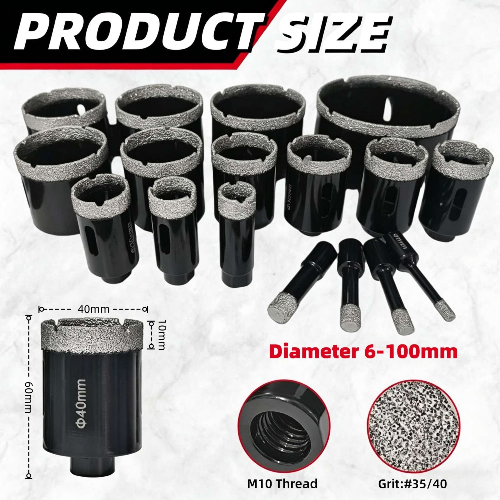 Broca Diamantada Soldada M10 d - Core Drill Bit Diamond 100Mm avaliação e preço