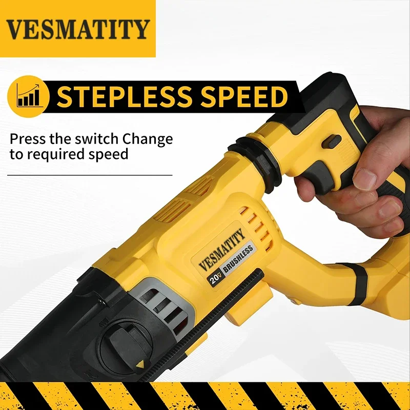 Martelo Rotativo Sem Fio SDS P - Cordless Rotary Hammer 20V Brushless avaliação e preço