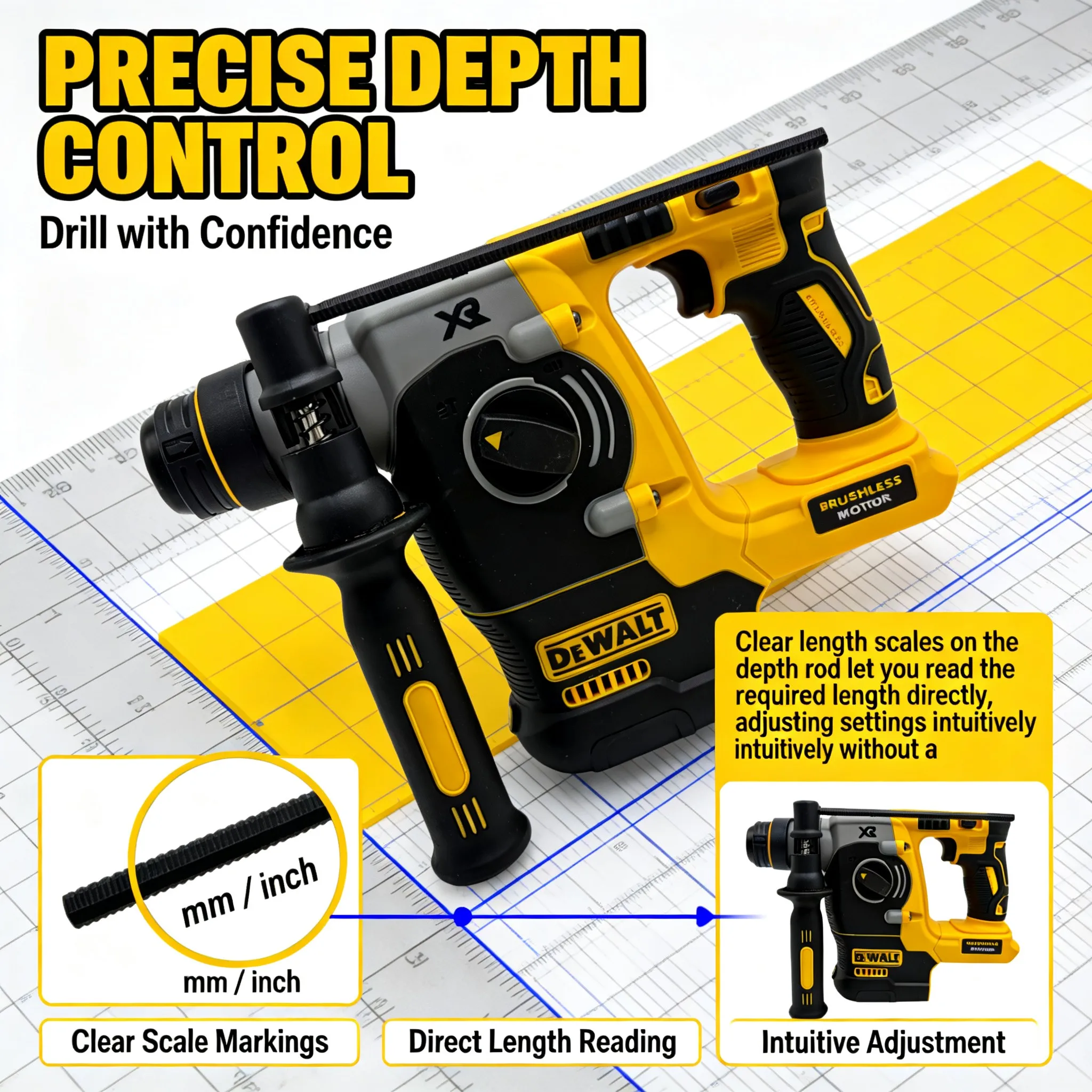 Martelo Perfurador Rotativo de - Cordless Rotary Hammer 20V Brushless avaliação e preço