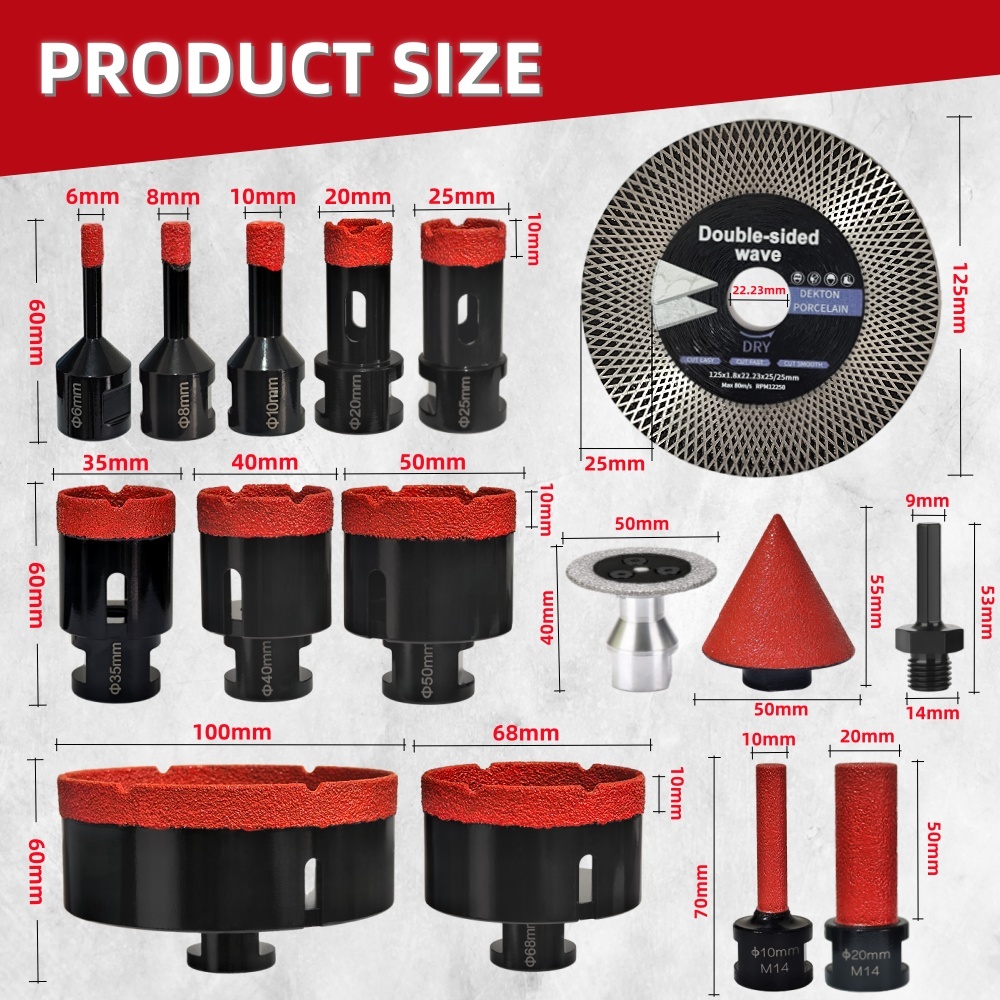 Kit de Brocas Diamantadas para - Core Drill Bit Diamond 100Mm avaliação e preço