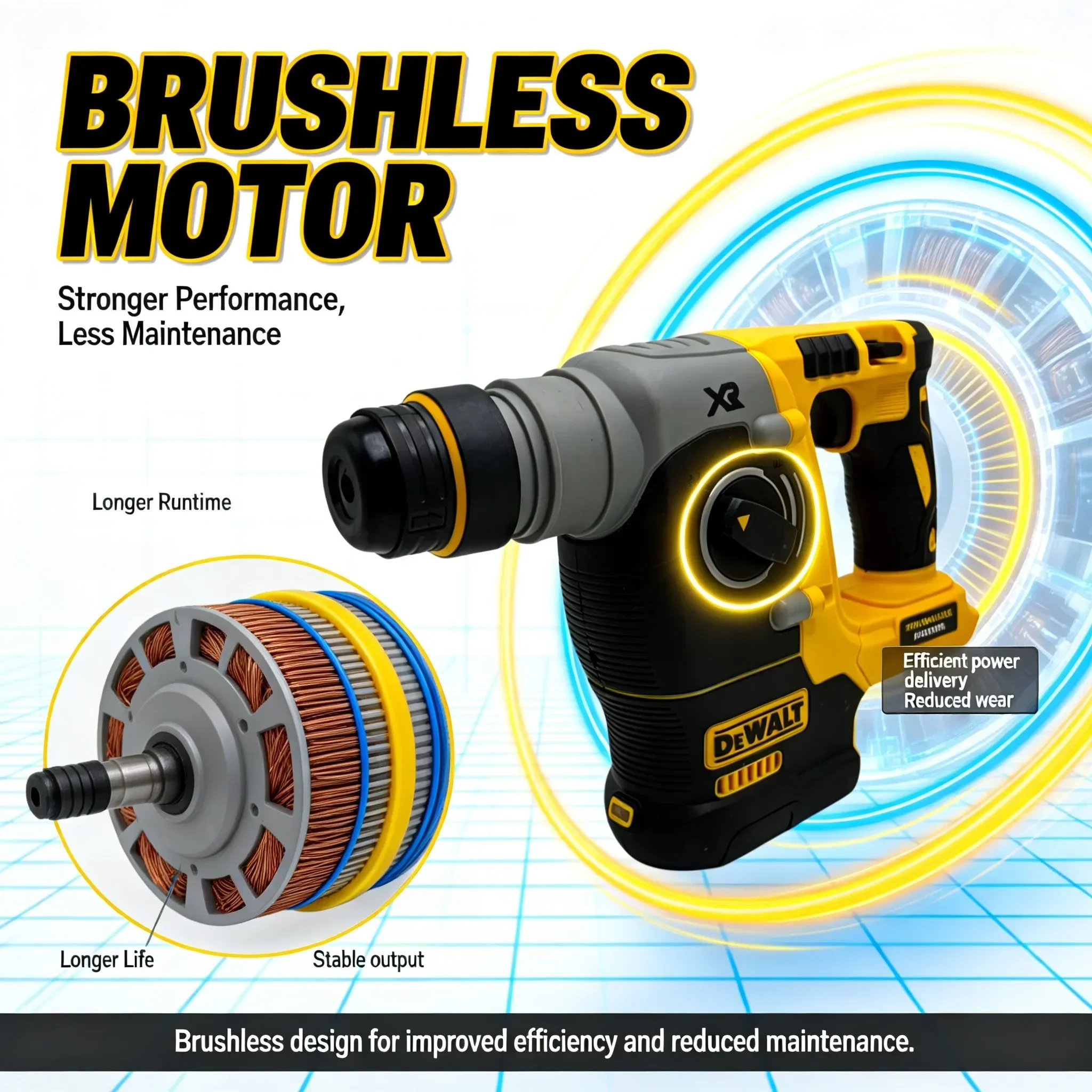 Martelo Rotativo Sem Fio DEWAL - Cordless Rotary Hammer 20V Brushless avaliação e preço