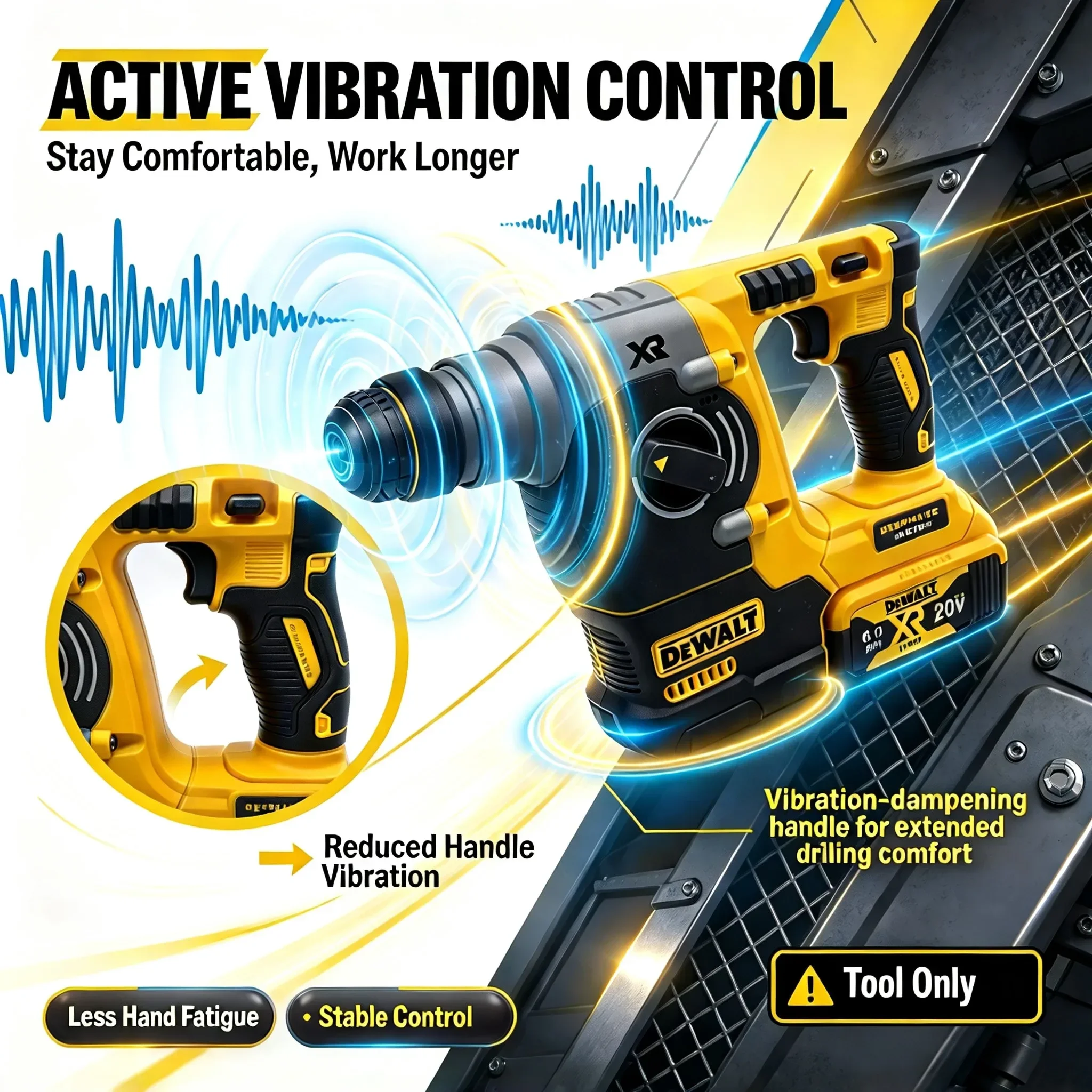 Martelo Rotativo Sem Fio DEWAL - Cordless Rotary Hammer 20V Brushless avaliação e preço
