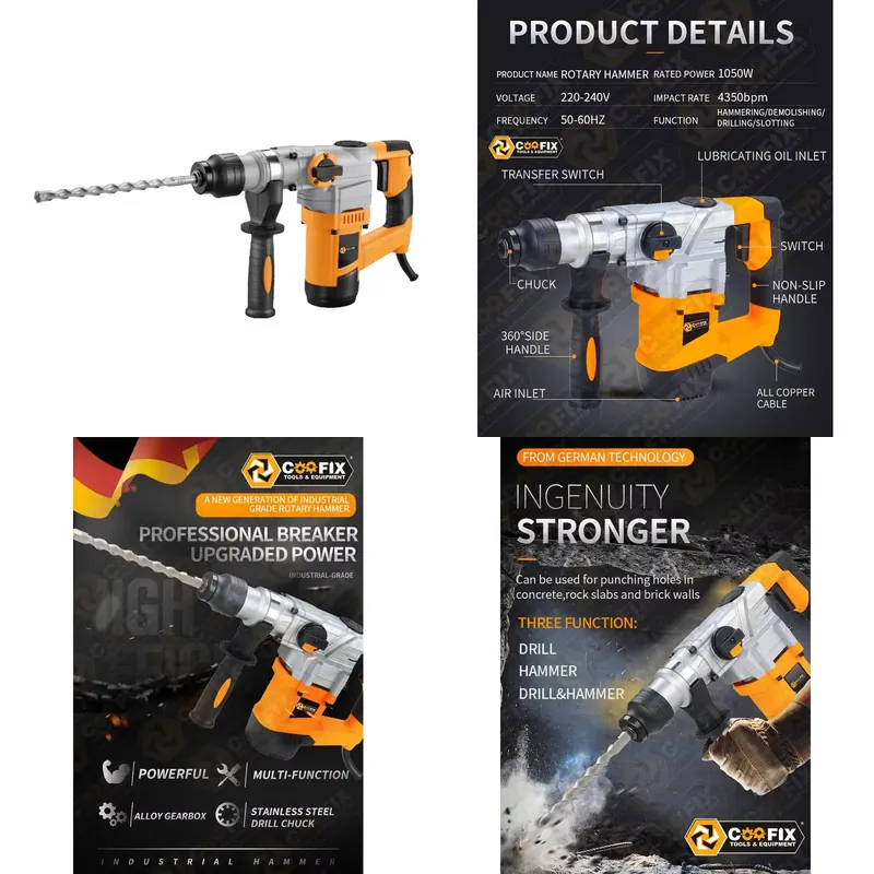 【CHIMU HOME】 Furadeira Rotativ - Rotary Hammer Drill 26Mm avaliação e preço