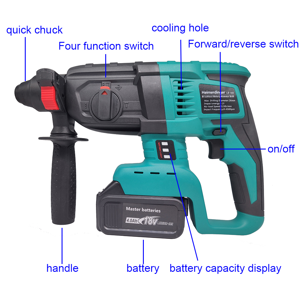 Multi-Funcional Heavy Duty fur - Rotary Hammer Drill Sds Plus 800W avaliação e preço