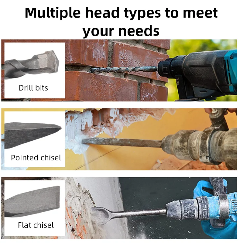Conjunto de 17 Peças de Brocas - Rotary Hammer Chisel Bit Flat avaliação e preço