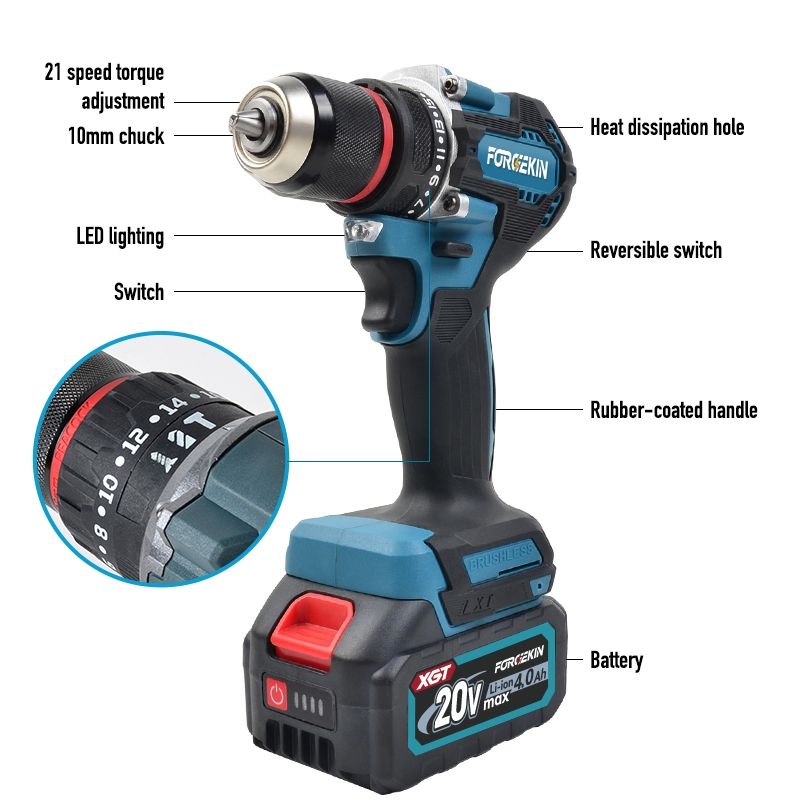 Furadeira/Parafusadeira Elétri - Cordless Rotary Hammer 20V Brushless avaliação e preço